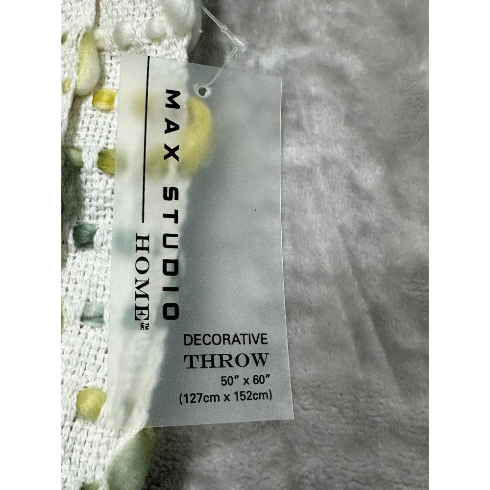Max Studio Home Decorative‎ Throw Multicolor Textured Dotted 50